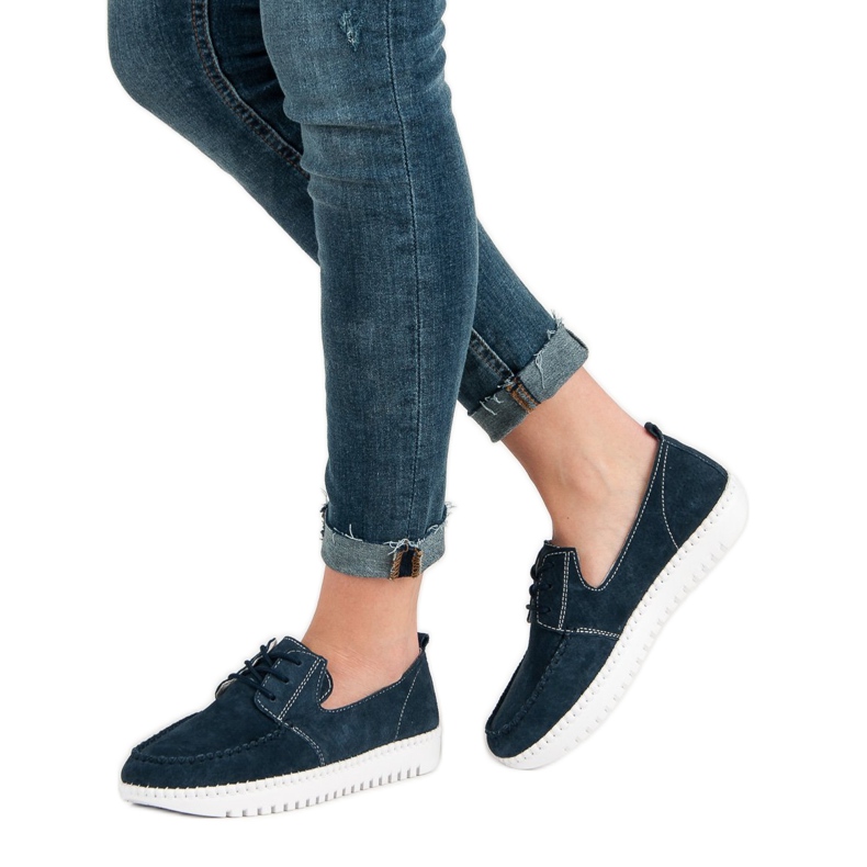 Filippo Lace-up leather loafers blue navy blue 1 Filippo Lace-up leather loafers blue navy blue 1