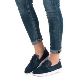 Filippo Lace-up leather loafers blue navy blue 2 Filippo Lace-up leather loafers blue navy blue 2