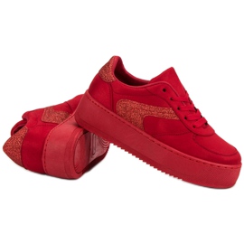 Suede Sports Shoes red 1