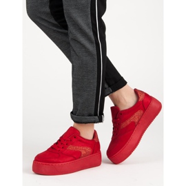 Suede Sports Shoes red 2
