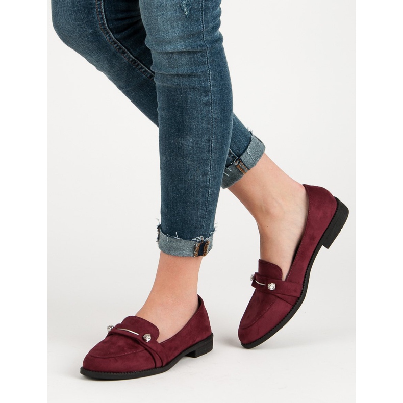 Nio Nio Maroon loafers red 1