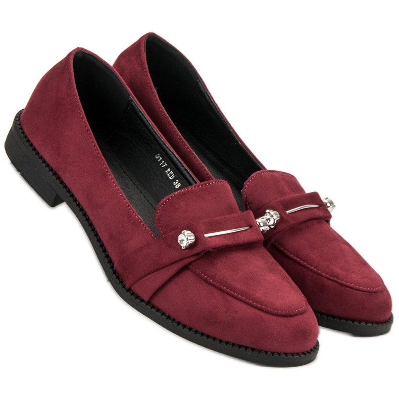 Nio Nio Maroon loafers red 2