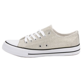 Silver Sneakers With Glitter grey 1