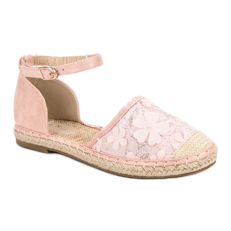 Nio Nio Lace Espadrilles pink 1