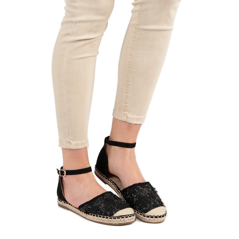 Nio Nio Lace Espadrilles black 1