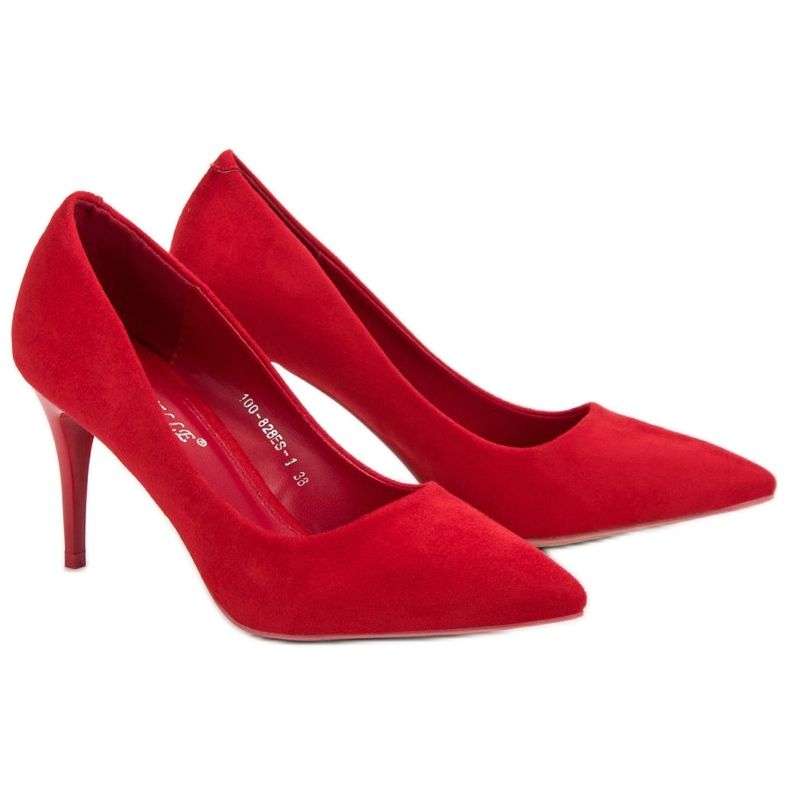 Bestelle Red Suede Heels 1