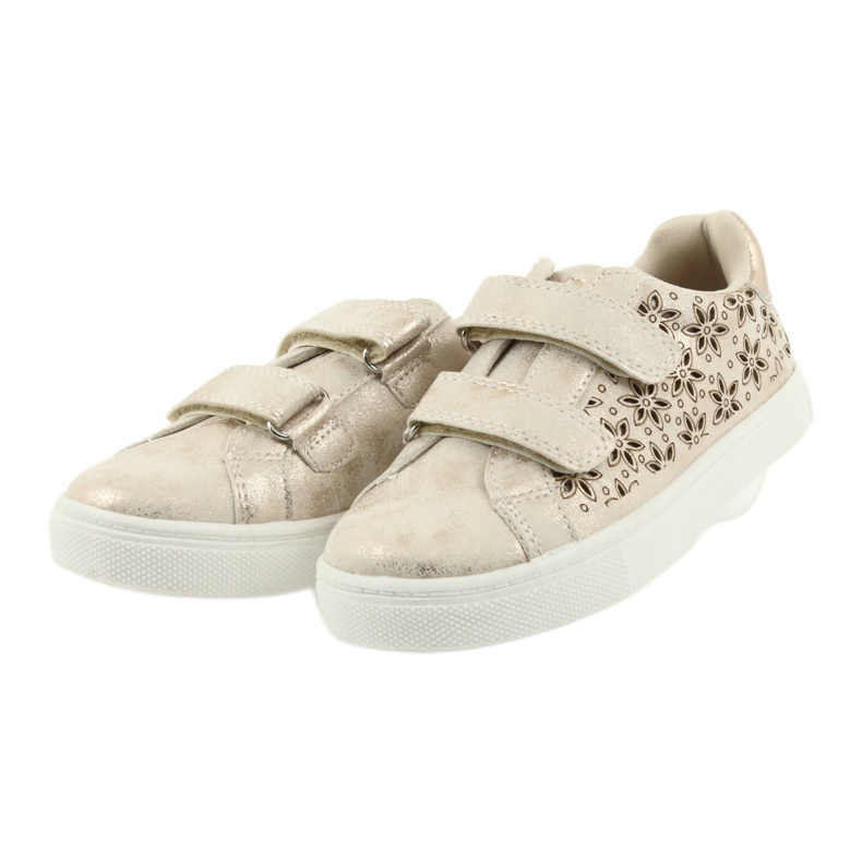 American Club flowers children's shoes golden 3