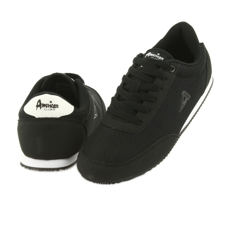 American Club sports tied shoes white black 4