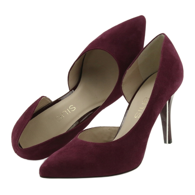Pumps women's suede shoes Anis cherry red multicolored 5