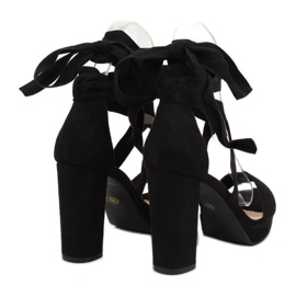 Black sandals on the platform NC805 Black 2