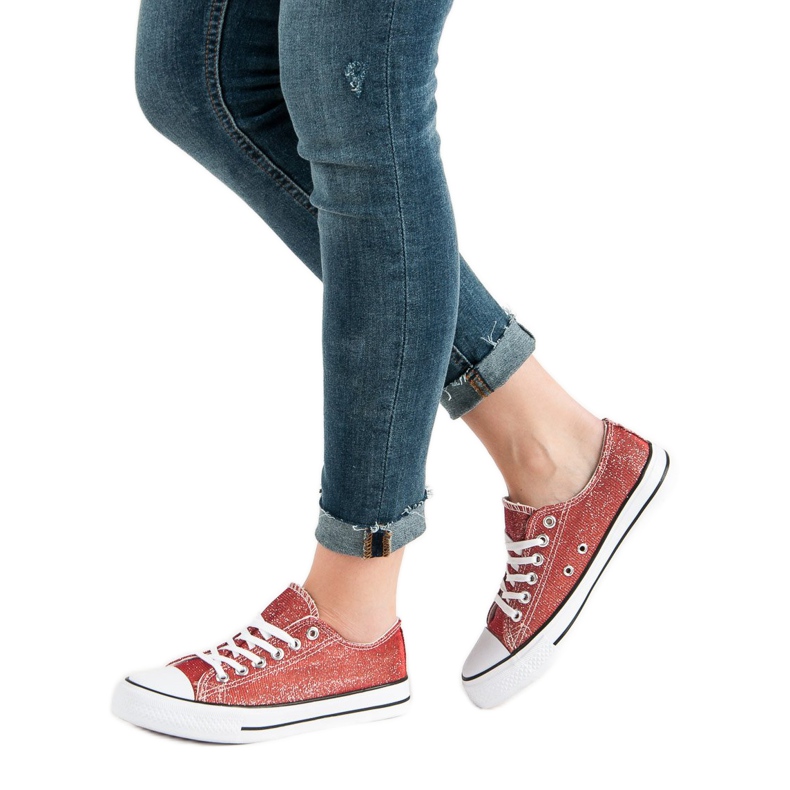 Red Sneakers With Glitter multicolored 1