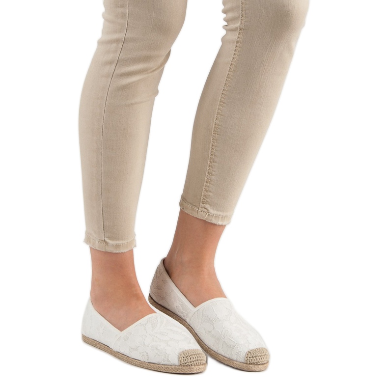 White Lace Espadrilles 1