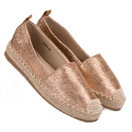 Small Swan Shiny Espadrilles yellow 1