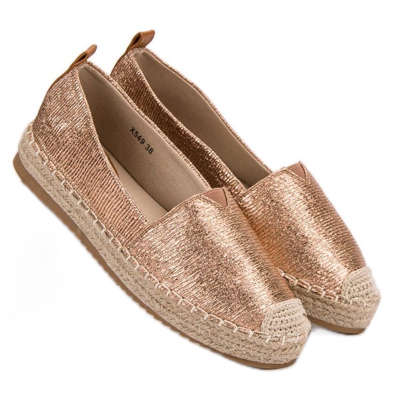 Small Swan Shiny Espadrilles yellow 1