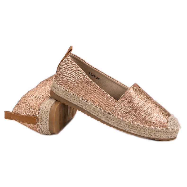 Small Swan Shiny Espadrilles yellow 2