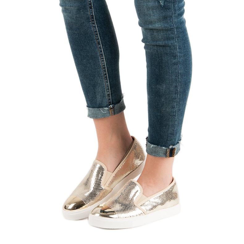 Queen Bee Golden Slip On Sneakers 1 Queen Bee Golden Slip On Sneakers 1