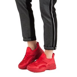 Small Swan Red Sneakers On The Platform 1