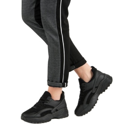 Small Swan Black Sneakers On The Platform 1