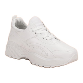 Small Swan White Sneakers On The Platform 2