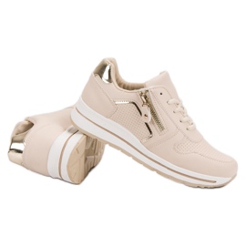 Beige Sport Shoes 1