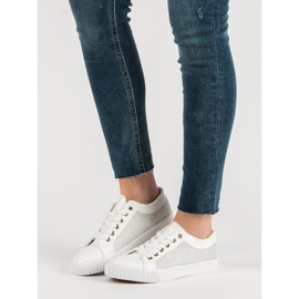 Muto White Sneakers With Mesh 1