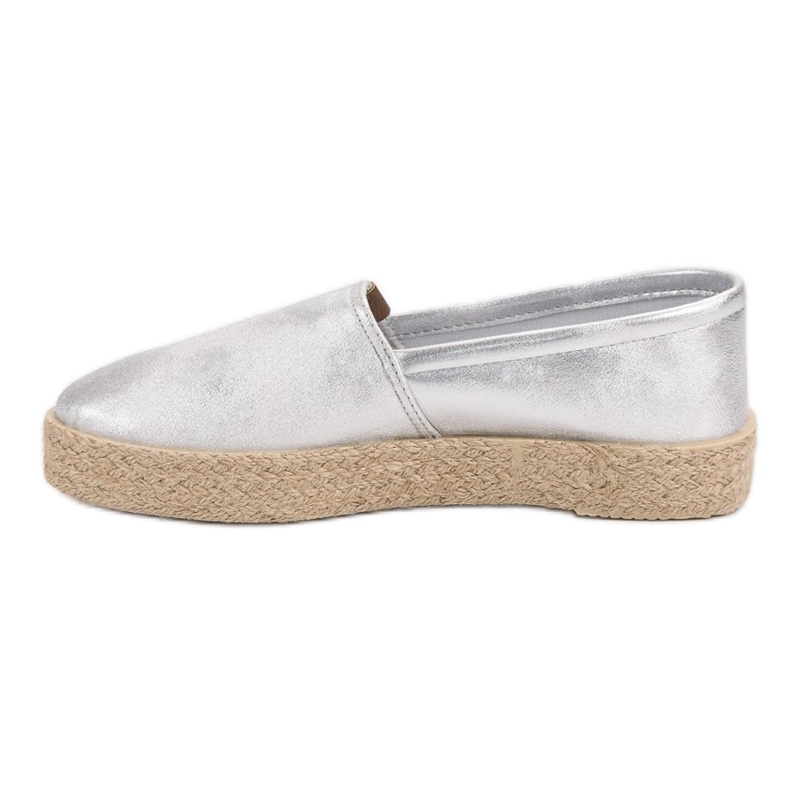 Fashionable Silver Espadrilles grey 2