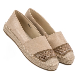 Small Swan Suede Espadrilles With Crystals brown 2