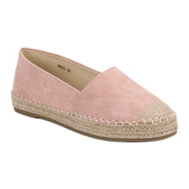 Small Swan Suede Espadrilles pink 1