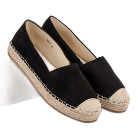 Small Swan Suede Espadrilles black 1