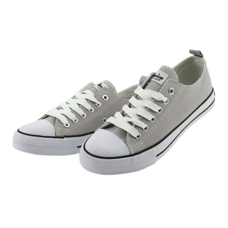 Sneakers tied gray American Club women's shoes grey 3 Sneakers tied gray American Club women's shoes grey 3