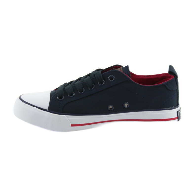 American Club navy blue tied sneakers red 2 American Club navy blue tied sneakers red 2