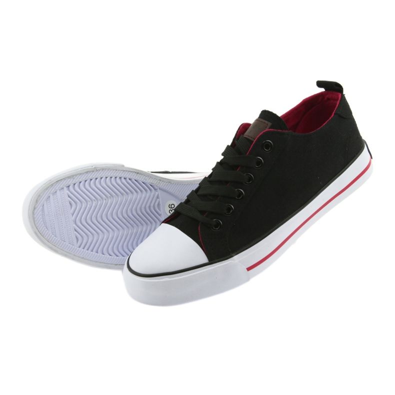 American Club black tied sneakers red 5