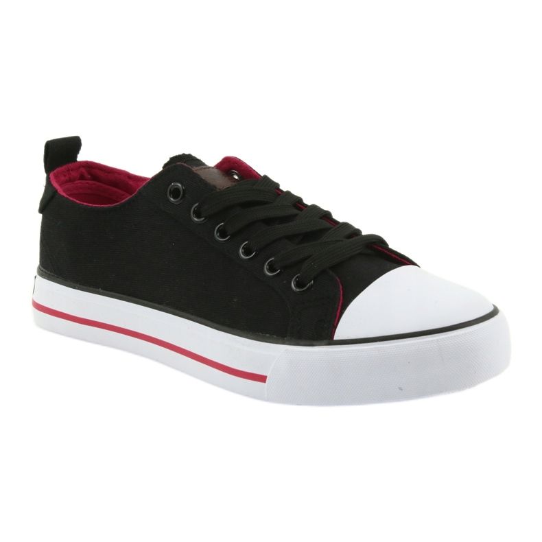 American Club black tied sneakers red 1