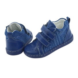 Boys leather shoes with Velcro Ren But 1429 blue 5