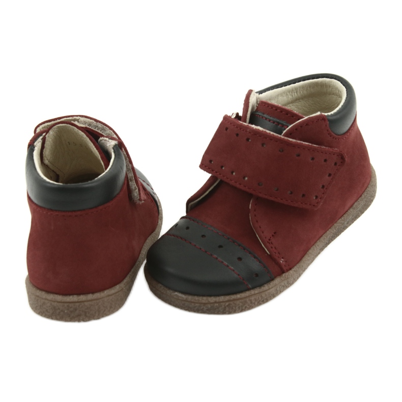 Leather boys with Velcro 1535 burgundy Ren BUT red 4 Leather boys with Velcro 1535 burgundy Ren BUT red 4