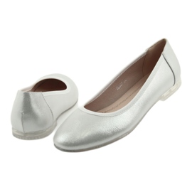 Sergio Leone Silver women's ballerinas BL607 4