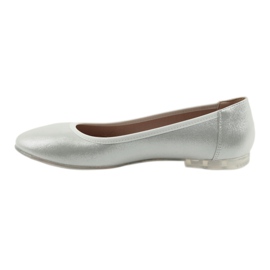 Sergio Leone Silver women's ballerinas BL607 2