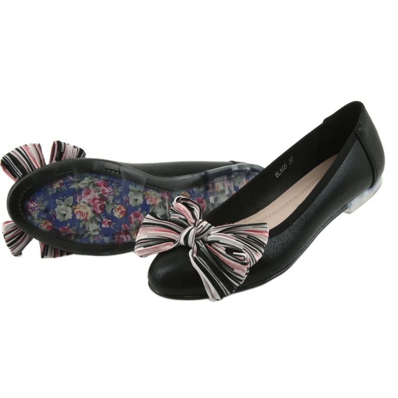 Ballerinas women's shoes with a bow Sergio Leone BL605 black 5 Ballerinas women's shoes with a bow Sergio Leone BL605 black 5