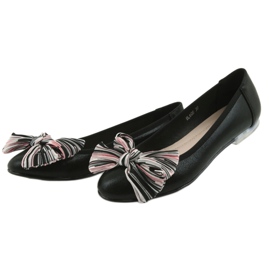 Ballerinas women's shoes with a bow Sergio Leone BL605 black 3 Ballerinas women's shoes with a bow Sergio Leone BL605 black 3