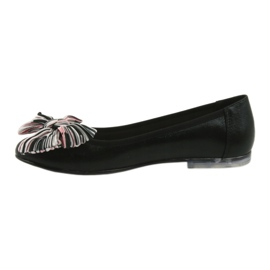 Ballerinas women's shoes with a bow Sergio Leone BL605 black 2 Ballerinas women's shoes with a bow Sergio Leone BL605 black 2
