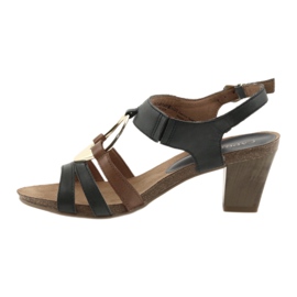 Caprice women's sandals golden oval brown yellow navy blue 2