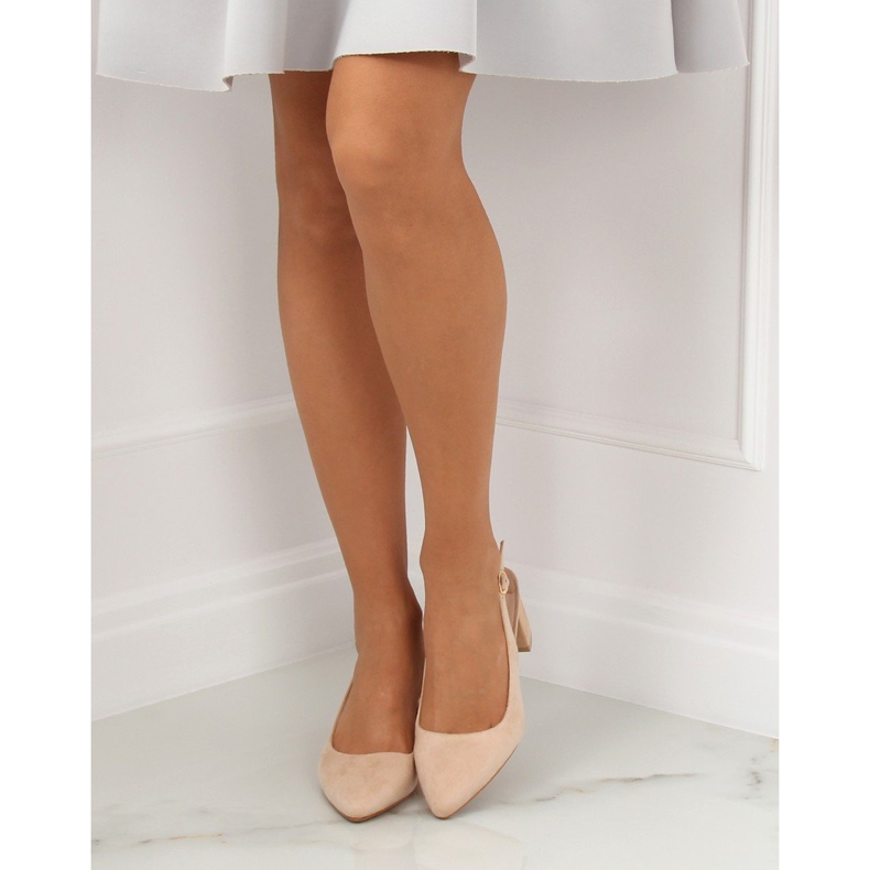 Pumps with an open heel beige S0-231 Beige 1