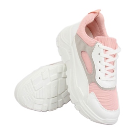 White and pink LV78P Pink sports shoes 1