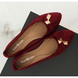 Women's maroon ballerinas JM3550J Burdeo red 1