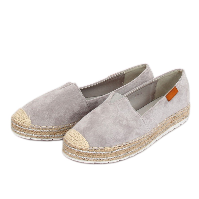 Gray suede espadrilles RC-61 Gray grey 2