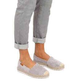 Gray suede espadrilles RC-61 Gray grey 1