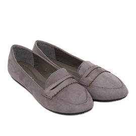 Gray ballerinas moccasins JM6655Q Gris grey 1