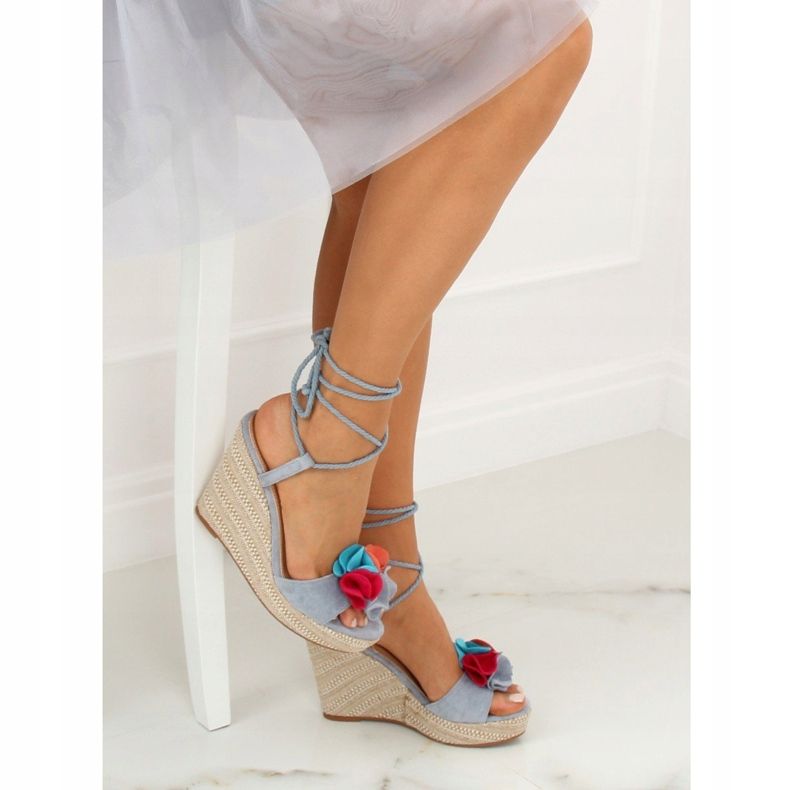 Blue YY27P Blue wedge sandals 1 Blue YY27P Blue wedge sandals 1