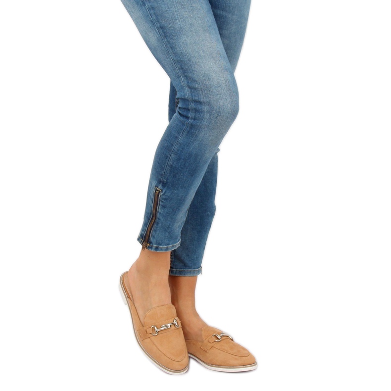 Camel F9375 Camel loafers slippers brown 2