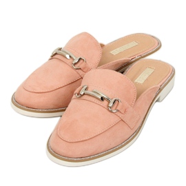 Pink F9375 Pink moccasins slippers 2 Pink F9375 Pink moccasins slippers 2